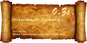 Ostermayer Zsanett névjegykártya
